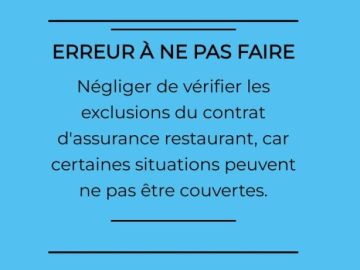Assurer un restaurant est essentiel, mais avez-vous vérifié les exclusions de votre contrat ? Voici ce qu'il faut retenir :

🔹 Responsabilité civile...